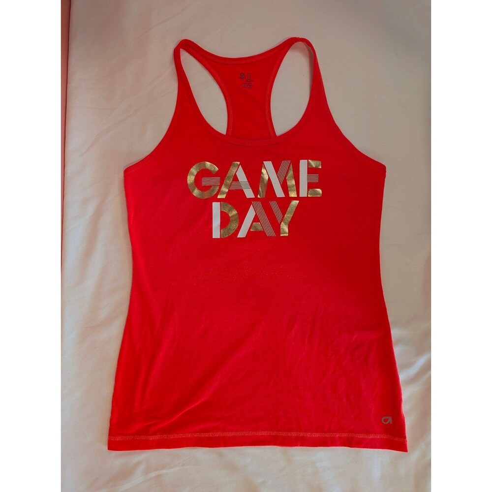 Women's Gap Fit Cool Dry Game Day Racerback Tank Top Red Orange Medium